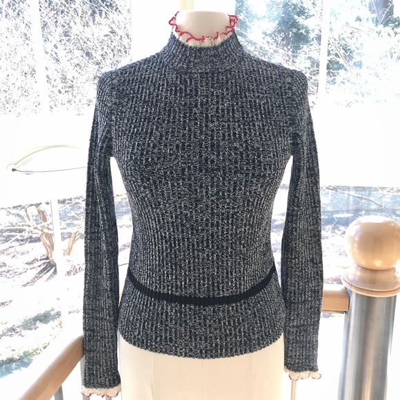 Tory Burch Sweaters - Tory Burch Textured Murphy Sweater w/ Crochet Trim